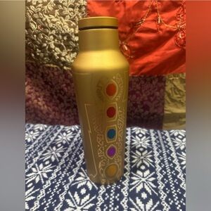 NWT Corkcicle Marvel Gold Decorative Bottle with Multicolor Accents Disney